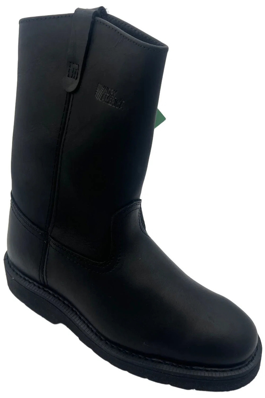 Work America Men's 10-1/2" Work Wellington Boot Black - Medium